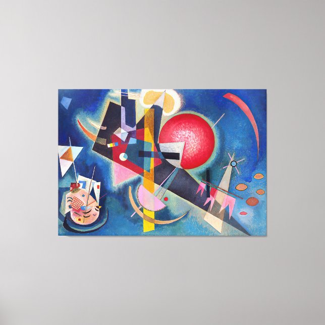 Lienzo KANDINSKY - EN AZUL (Im Blau) - 1925 - Bauhaus - (Anverso)