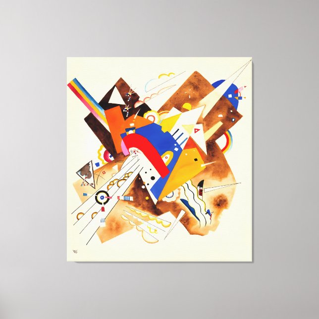 LIENZO KANDINSKY - ESTUDIO DE ESQUINOS ACENTUADOS (1922)  (Anverso)