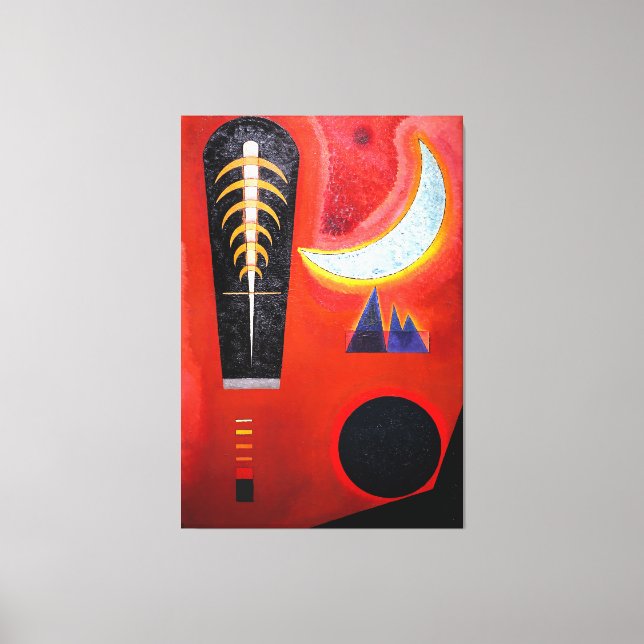 Lienzo KANDINSKY - LENTO EN ROJO (pierde mi raíz) - 1925  (Anverso)