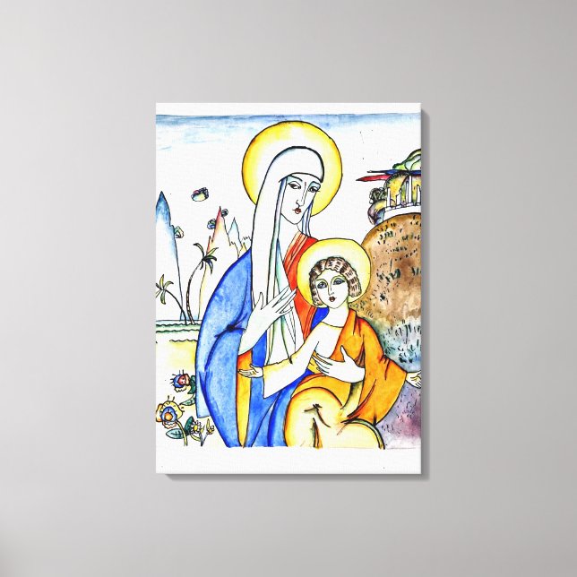 Lienzo Kandinsky - Madonna y niño, hermosa pintura (Anverso)