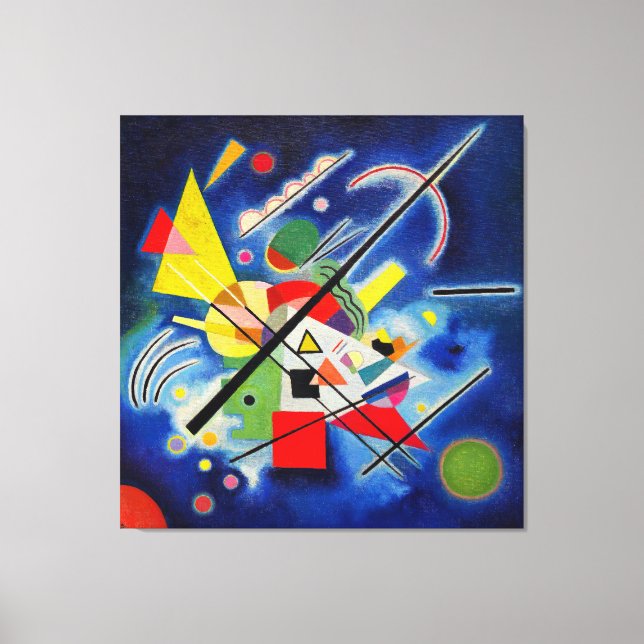 Lienzo KANDINSKY - PINTURA AZUL - 1924 - Bauhaus - (Anverso)