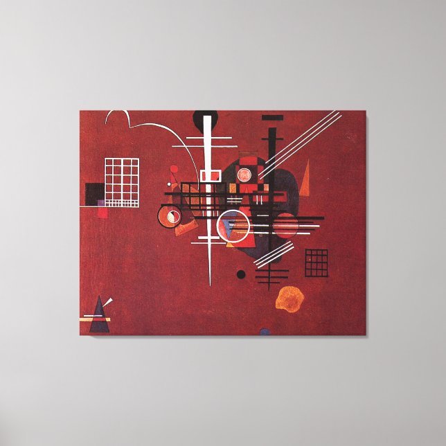 Lienzo Kandinsky - Rojo aburrido (Anverso)