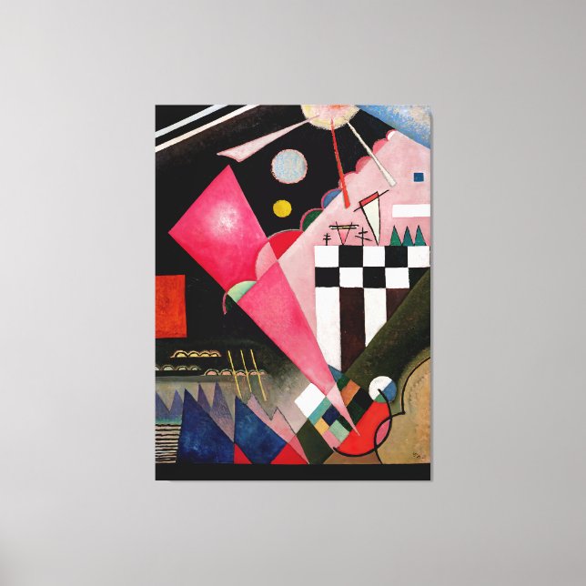 Lienzo KANDINSKY - SHARP CALM PINK (Scharfruhiges Rosa) - (Anverso)