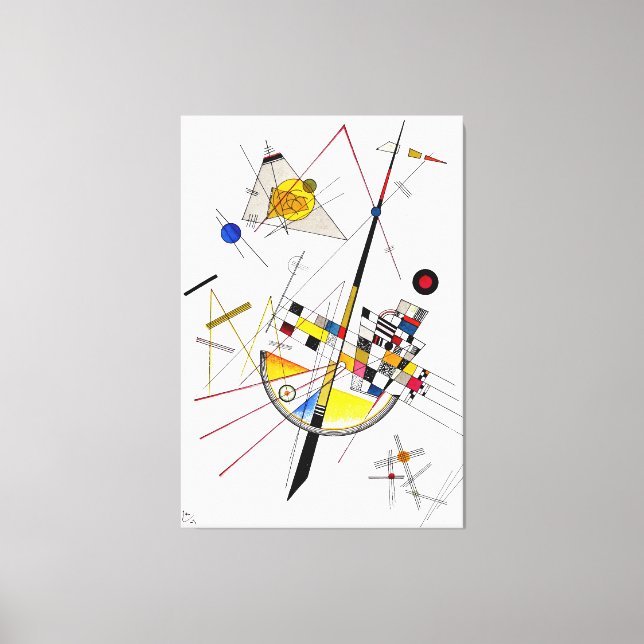 Lienzo KANDINSKY - TENSIÓN DELICADA - 1923 - Bauhaus - (Anverso)