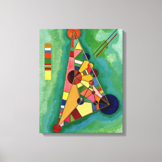 Lienzo Kandinsky - Triángulo multicolor (Anverso)