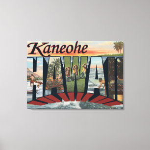 Lienzo Kaneohe, Hawaii - escenas grandes de la letra