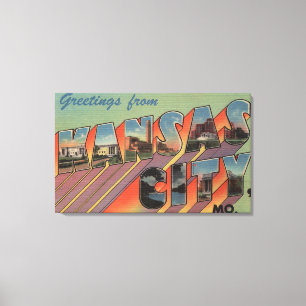 Lienzo Kansas City, Missouri - escenas grandes de la