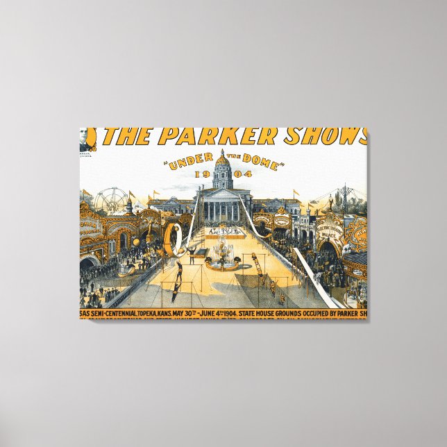 Lienzo Kansas Semicentenario. Fundamentos de la Casa de G (Anverso)