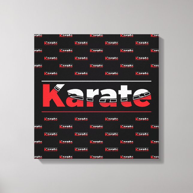 Lienzo Karate Martial Arts Red (Anverso)