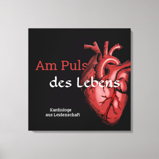 Lienzo Kardiologe - Am Puls des Lebens Herz Design rot 