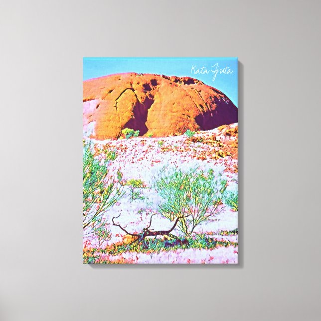 Lienzo Kata Tjuta El viaje a las Olgas Central Australia (Anverso)