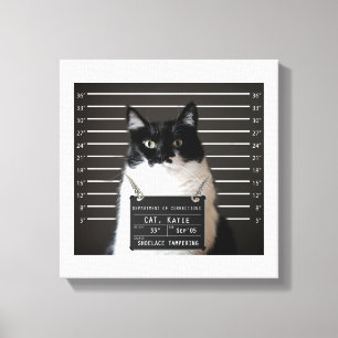 Lienzo Katie es... ACUSADA Mug Shot on Canvas
