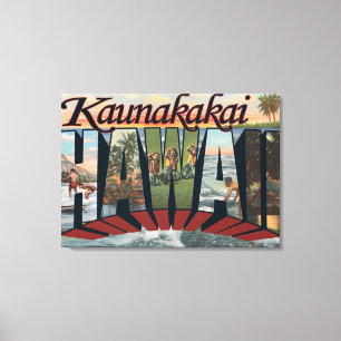 Lienzo Kaunakakai, Hawaii - escenas grandes de la letra