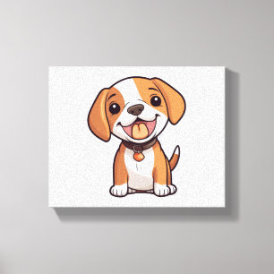 Lienzo Kawaii Beagle Puppy