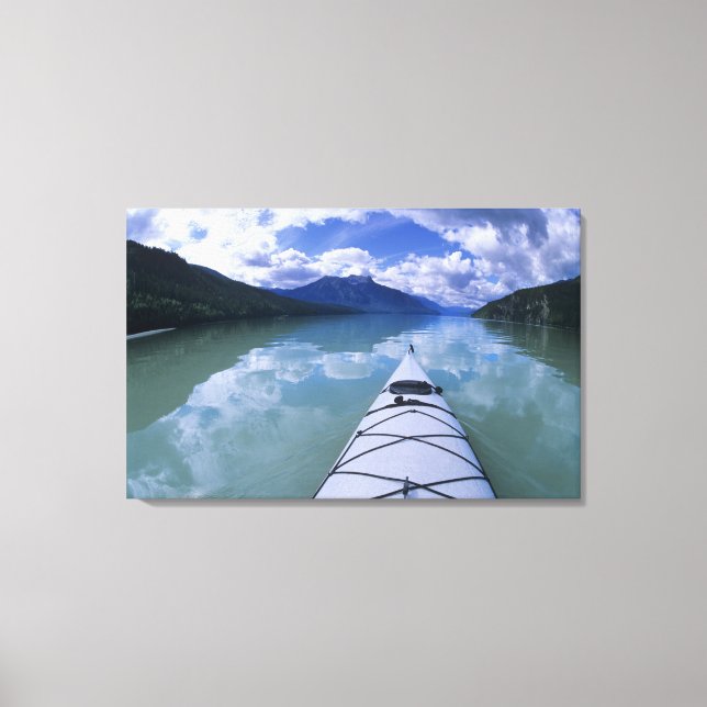 Lienzo Kayak al final del Lago de Azure en Wells (Anverso)