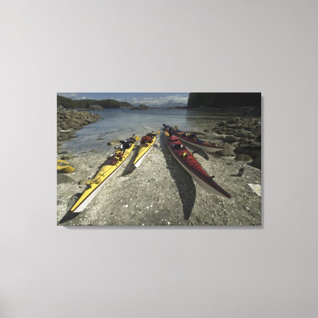 Lienzo Kayaks en la isla de Dicebox, Grupo de islas rotas (Anverso)
