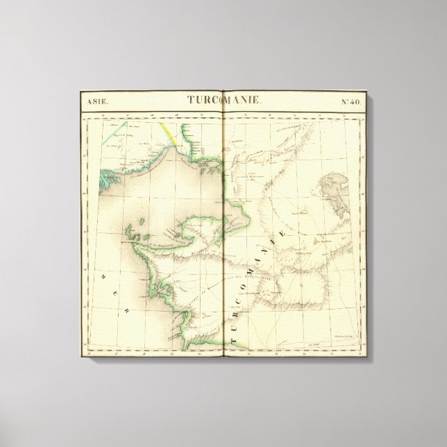 Lienzo Kazajistán, Uzbekistán (Anverso)