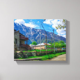 Lienzo Kazbegi Stepantsminda Georgia Caucuses Montañas