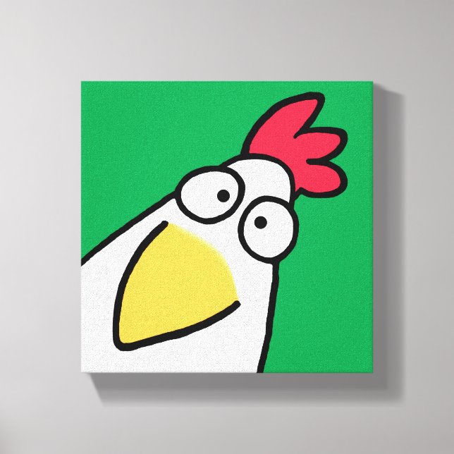 Lienzo Kelly Green SERIOUS CHICKEN por Sandra Boynton (Anverso)
