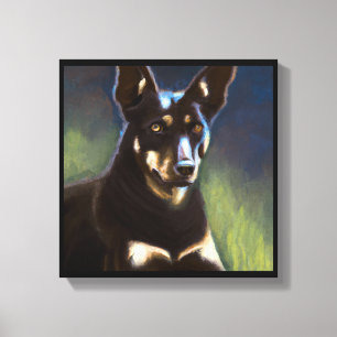 Lienzo Kelpie Australiano - Retrato de Perro