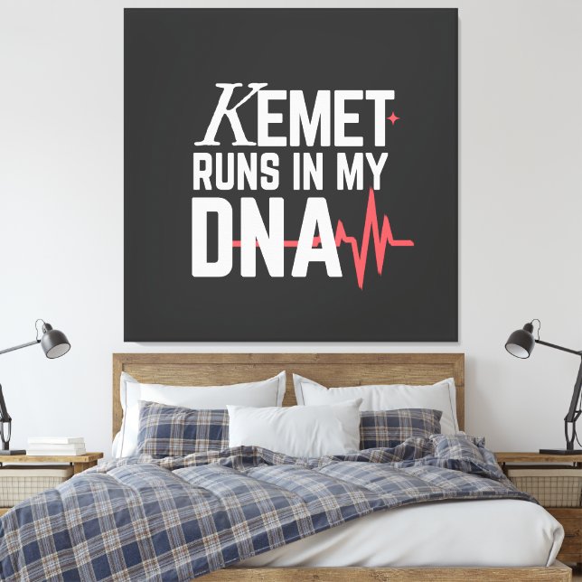 Lienzo Kemet Corre en mi ADN |  (Insitu(Dormitorio))