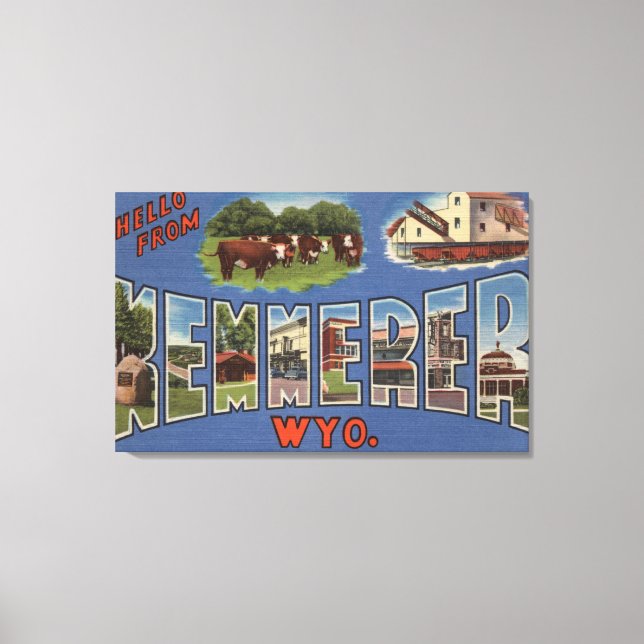 Lienzo Kemmerer, Wyoming - Escenas de letras grandes (Anverso)
