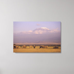 Lienzo Kenia: Parque Nacional Amboseli, Elefantes