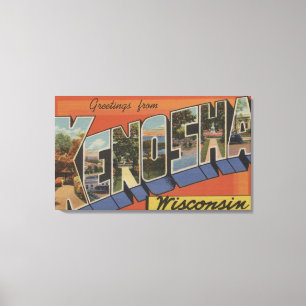 Lienzo Kenosha, Wisconsin - Escenas de letras grandes