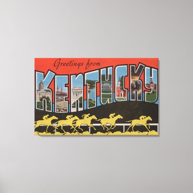 Lienzo Kentucky (Escena De Carrera De Caballo) - Escena D (Anverso)