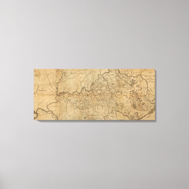 Lienzo KentuckyPanoramic MapKentucky (Anverso)