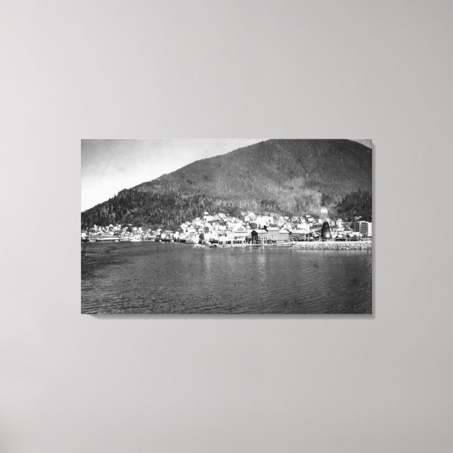 Lienzo Ketchikan, Alaska de la fotografía de un barco que (Anverso)