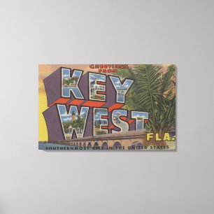 Lienzo Key West, Florida - Grandes Escenas de letras