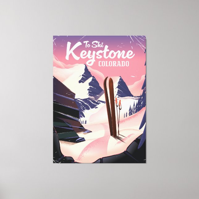 Lienzo Keystone para esquiar (Anverso)
