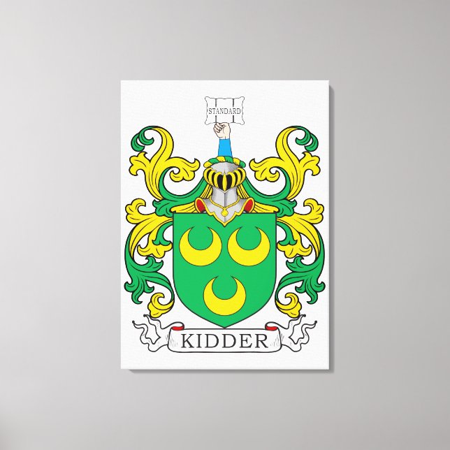 Lienzo Kidder Family Crest (Anverso)
