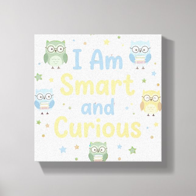 Lienzo Kids Positive Affirmation Smart and Curious (Anverso)