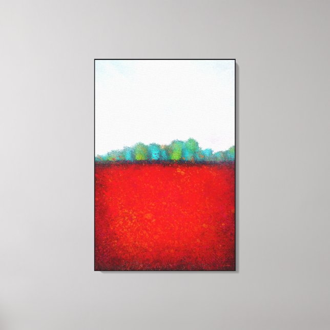 Lienzo Kim Niles Arbor Paisaje ROJO (Anverso)