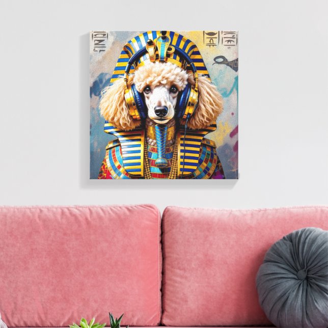 LIENZO KING TUT-FRANCH POODLE (Insitu (Sala de estar))