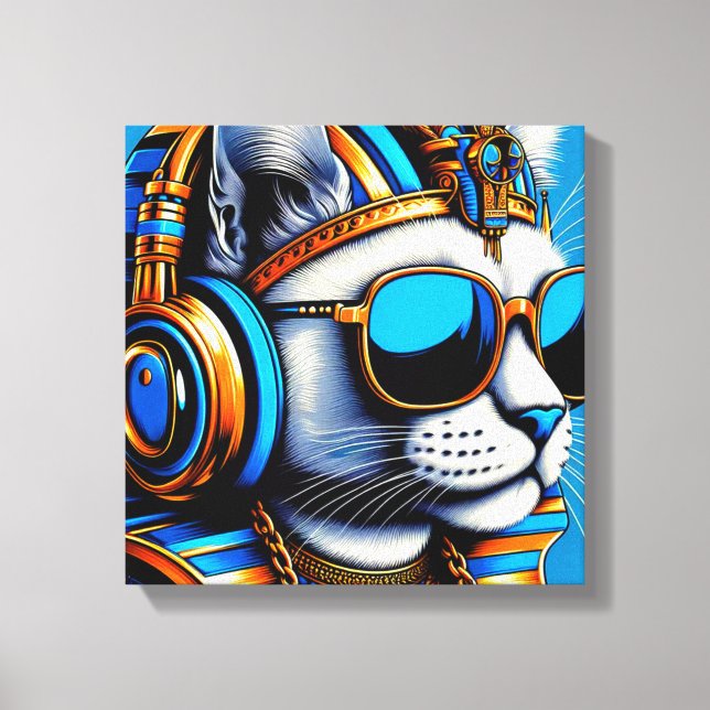 LIENZO KING TUT GATO PERSA COOL 2 (Anverso)