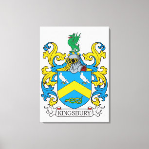 Lienzo Kingsbury Family Crest