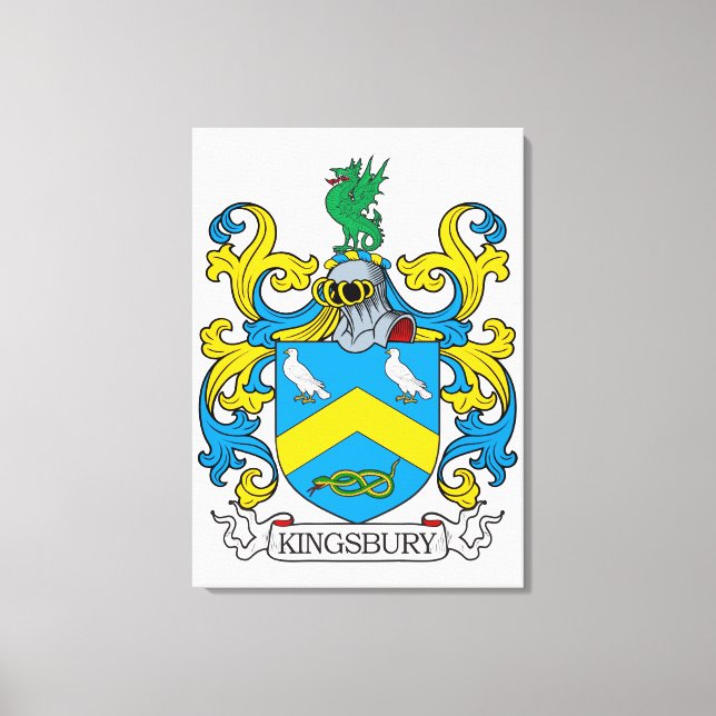 Lienzo Kingsbury Family Crest (Anverso)