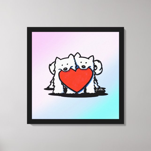 Lienzo KiniArt Amor Samoyed (Anverso)