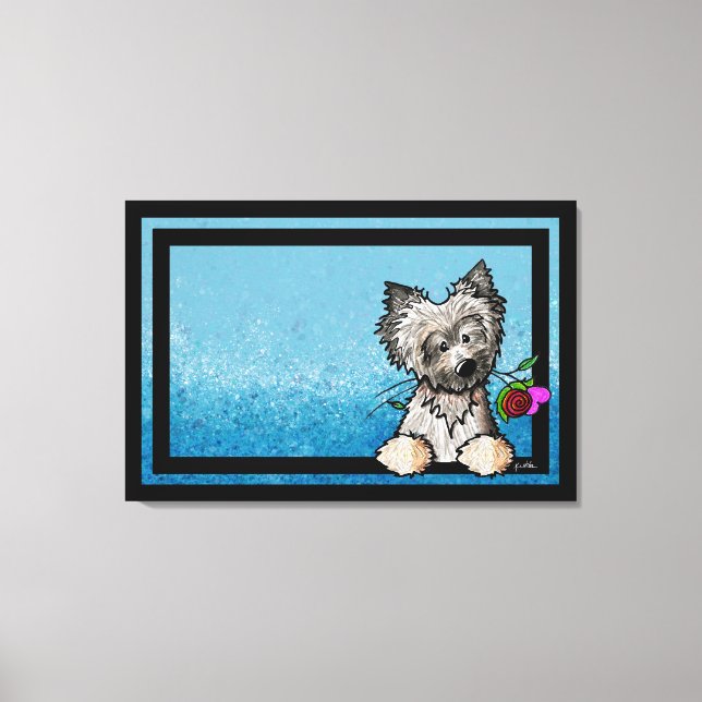Lienzo KiniArt Ash Cairn Terrier Art (Anverso)