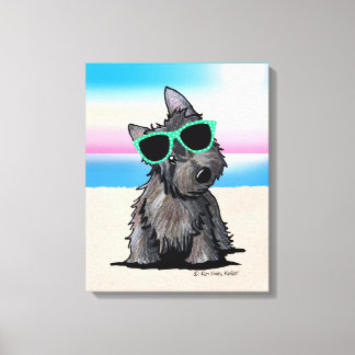 Lienzo KiniArt Ash Cairn Terrier Dog Beach