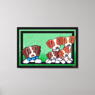 Lienzo KiniArt Brittany Dogs Art