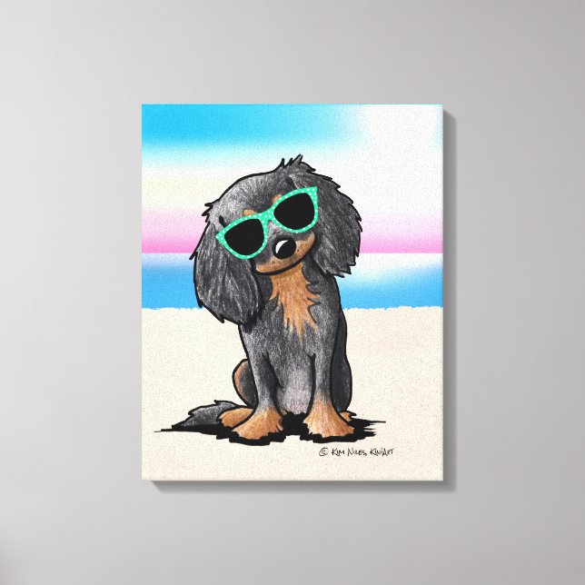 Lienzo KiniArt Cavalier King Charles Spaniel Beach (Anverso)