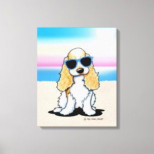 Lienzo KiniArt Cocker Spaniel Dog Beach