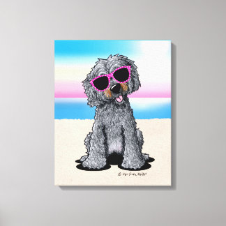 Lienzo KiniArt Goldendoodle Dog Beach