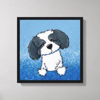 Lienzo KiniArt Havanese negro y blanco