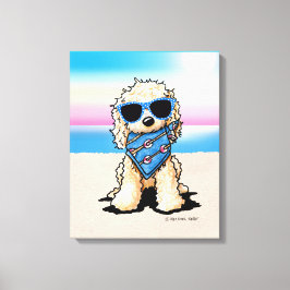 Lienzo KiniArt Nautical Pup Dog Beach