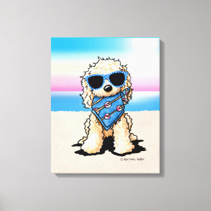 Lienzo KiniArt Nautical Pup Dog Beach